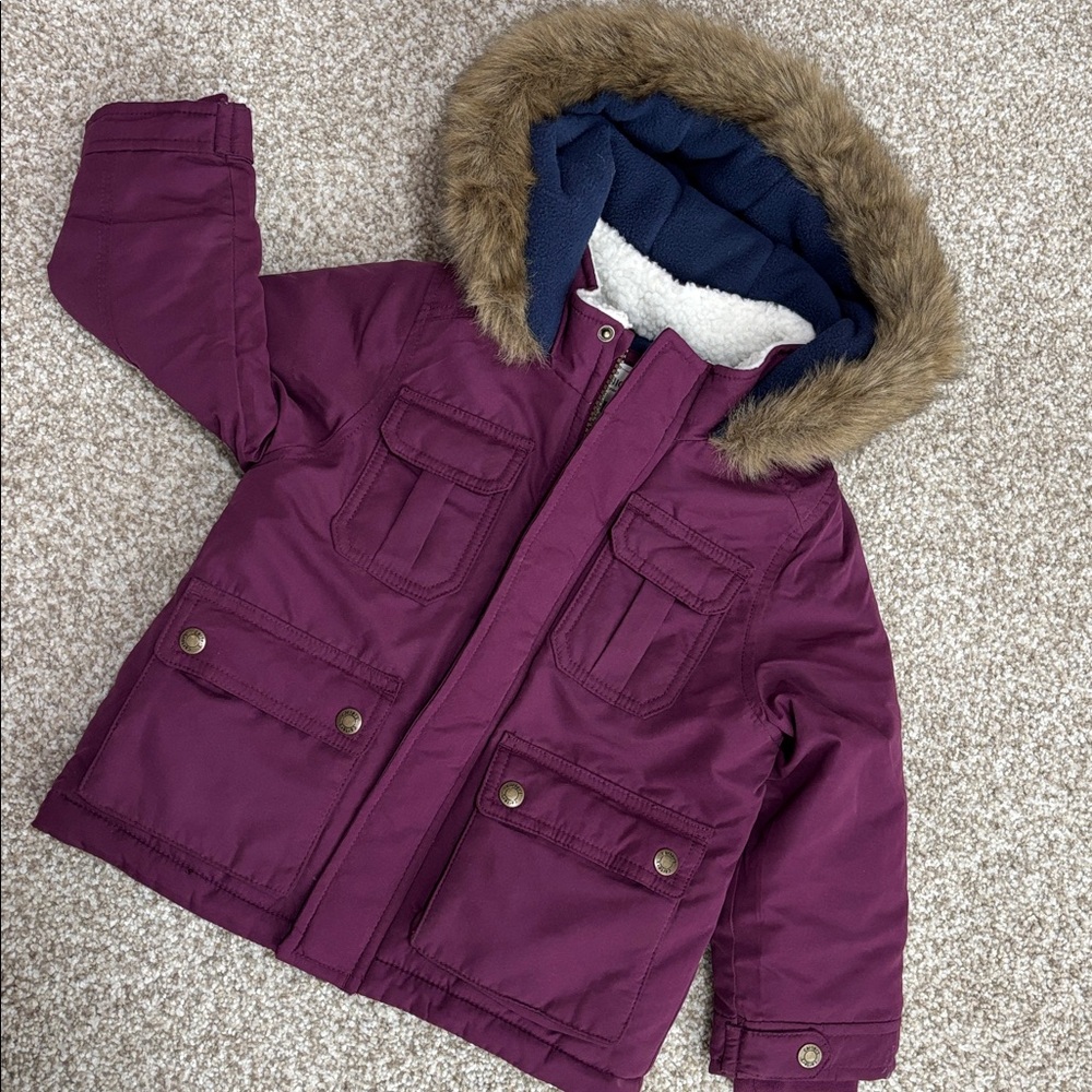 Carter’s parka with faux fur trim hood